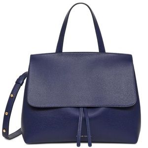 Mansur Gavriel Saffiano Navy Mini Lady Bag